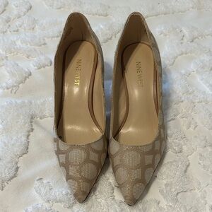 Nine West Tan Patterned Heels
